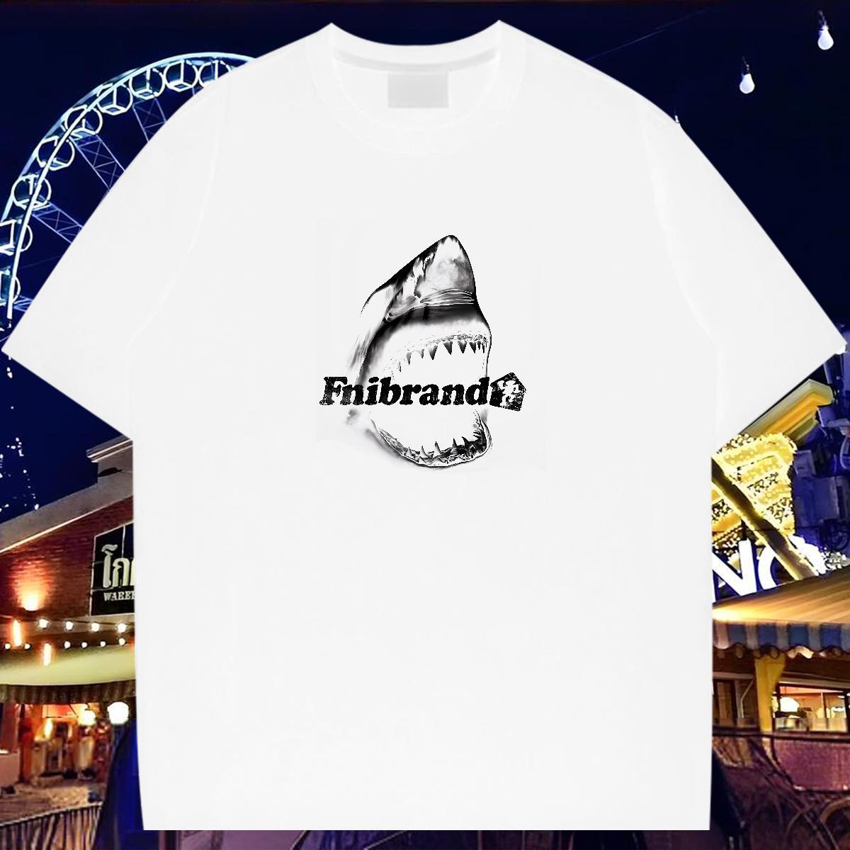 New Arrival Mens T Shirts 230g 100% Cotton Shark Outdoor Polos Pure Cotton Designer Men Tshirts Custom Print Oversized