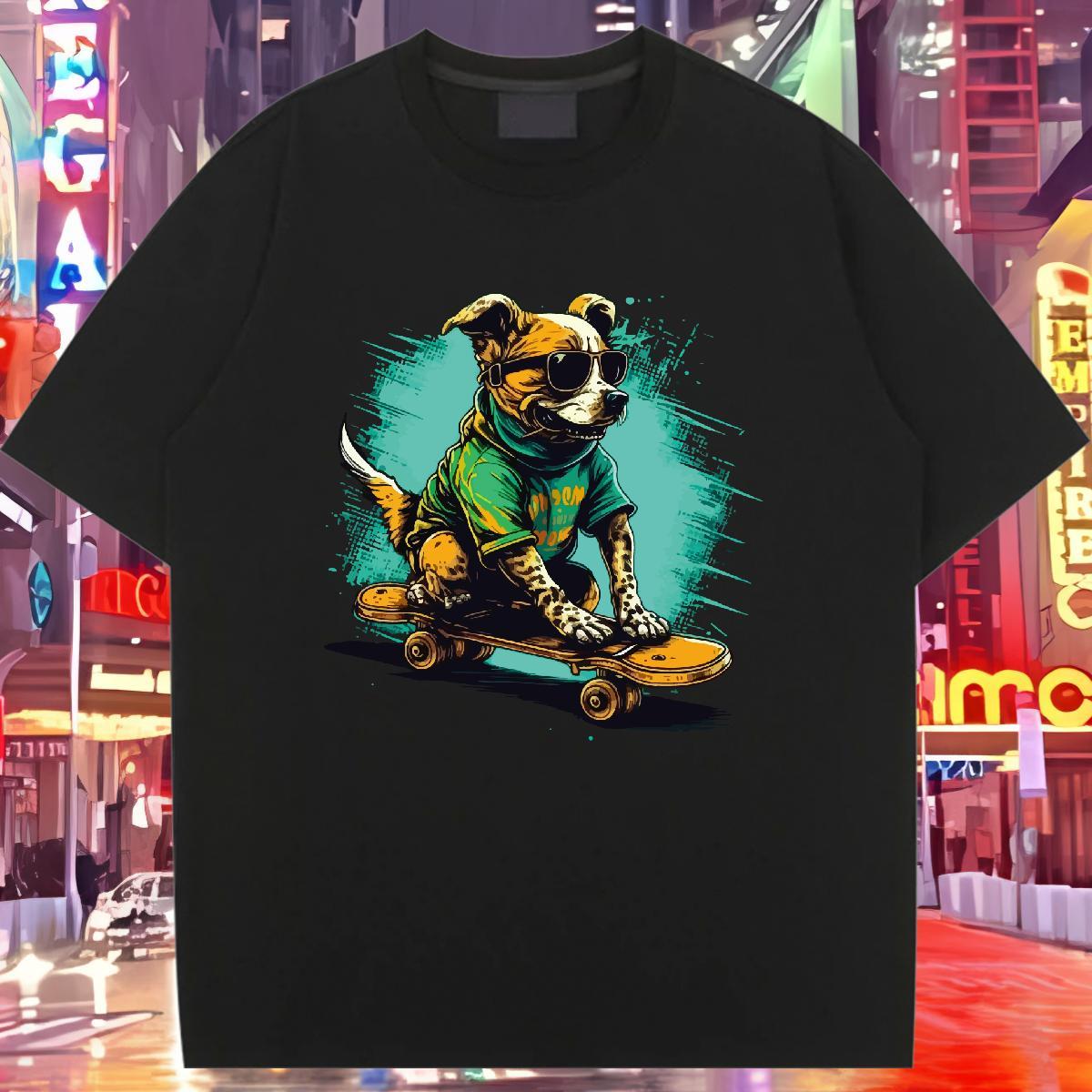 Loose fit Woman T Shirts Breathable Short Sleeve Unisex Tshirts Customized Print dog Daily Wear 230g Pure Cotton Designer Top Tees