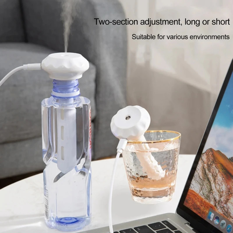 USB Mini Ultrasonic Air Humidifier LED Lamp USB Essential Oil Diffuser Car Purifier Aroma Anion Mist Maker With Romantic Light 240806