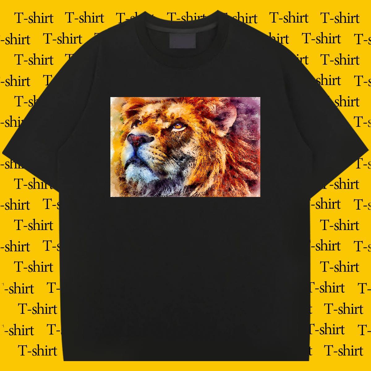 Designer T-Shirts for Men 230g Cotton tiger Home Outdoor Tshirts Crew Neck Wholesale Mens Tshirts DIY Logo Oversized