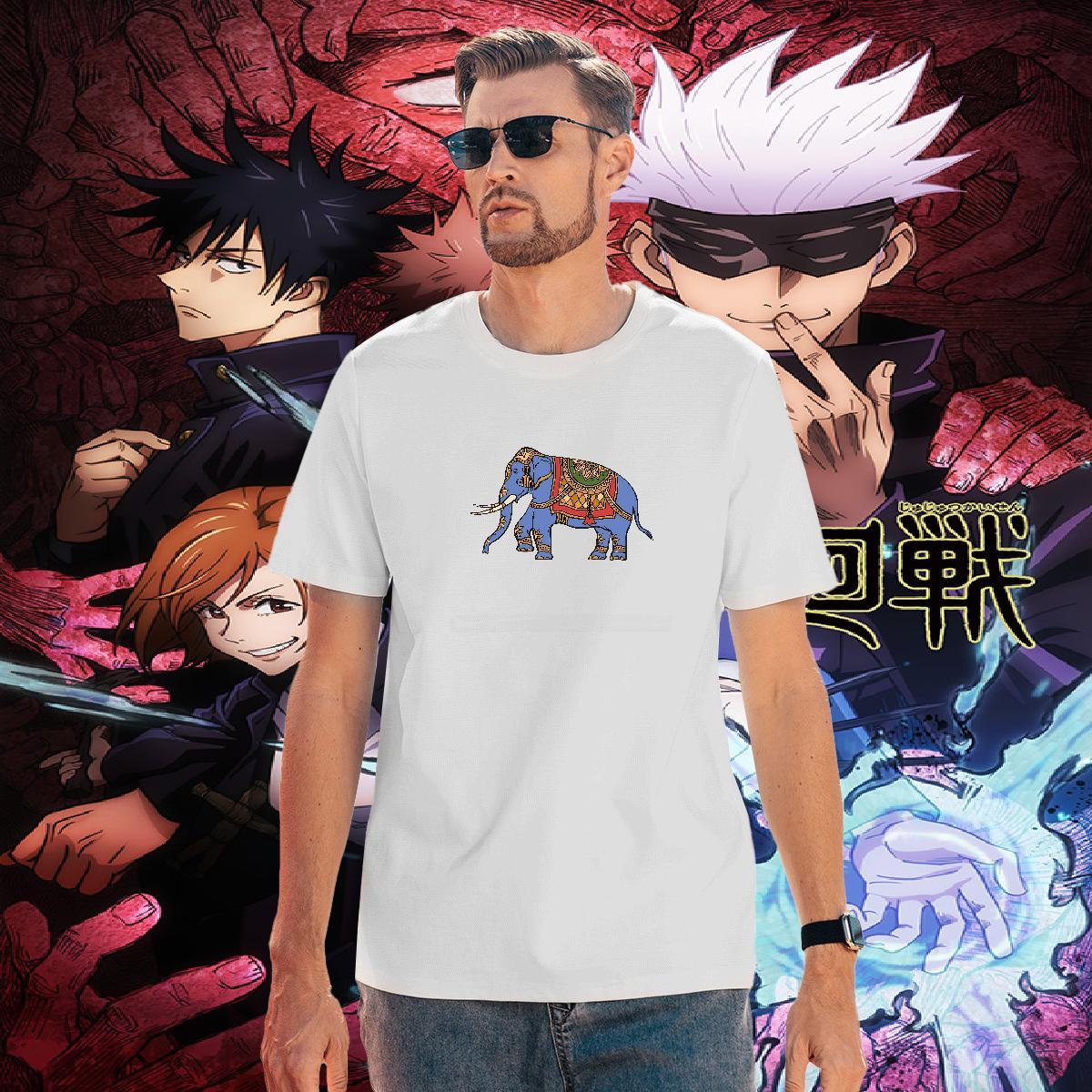 High Quality Men Tops Tees 230g Pure Cotton elephant T Shirt For Man Daily Outfit Short Sleeve Soft Custom Cartoon Designer Tshirts