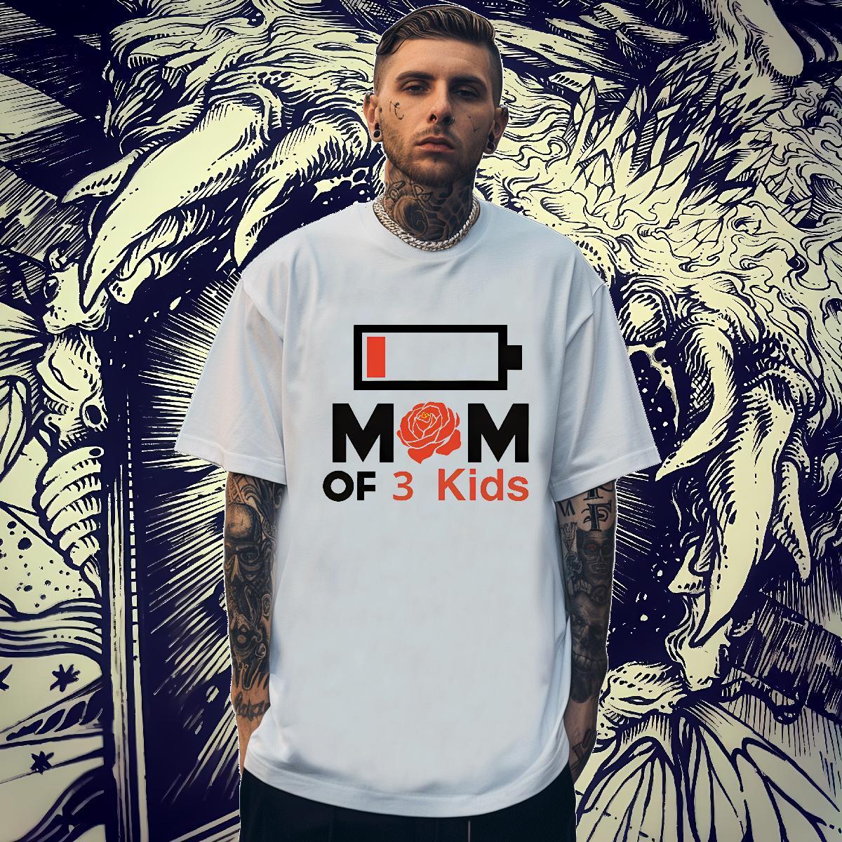 Fashion New T-Shirts 230g Pure Cotton mothers day Spring Summer Clothes Breathable Short Sleeve Popular Mens Tshirts Cartoon Print