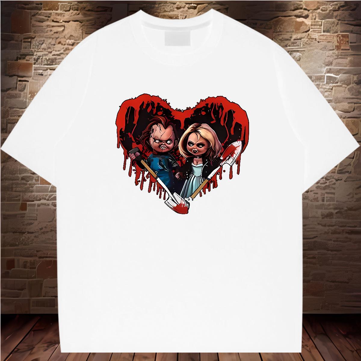 T Shirts Men 230g Cotton Terror Casual Beach O Neck Short Sleeves Oversized Tshirts Wholesale Popular Tops Tees