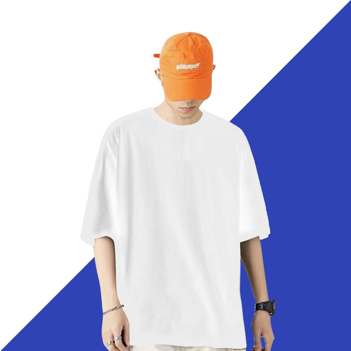 New Man T Shirts 230g Cotton halloween Street Wear Clothes Short Sleeve Soft TOP Quality Tshirts Black White