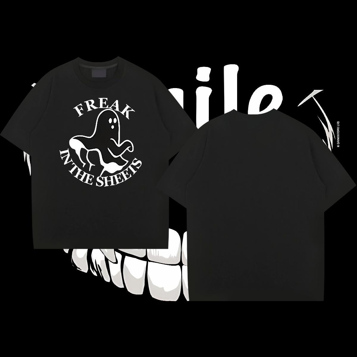 Fashion T shirt 100% Cotton 230g halloween Sport Clothings Breathable Short Sleeve Loose Mens Tshirts Customized Print