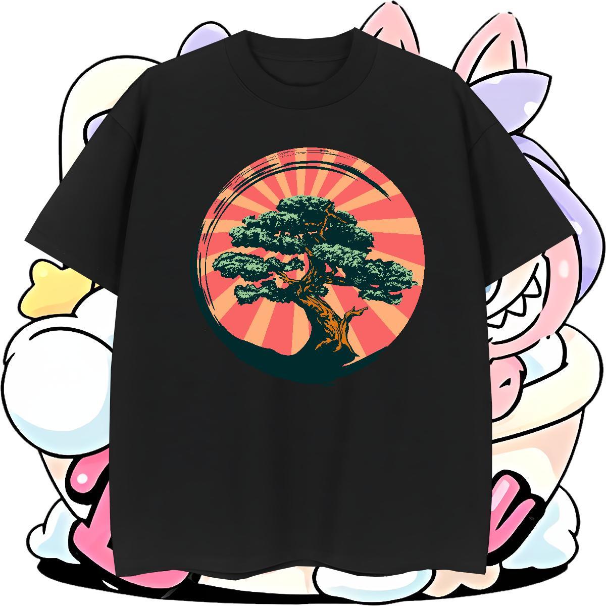 Designer Men Tshirts 230g Pure Cotton Casual Beach tree Plus Size Custom Crew Neck DIY Customized T-Shirts for Men Clothes