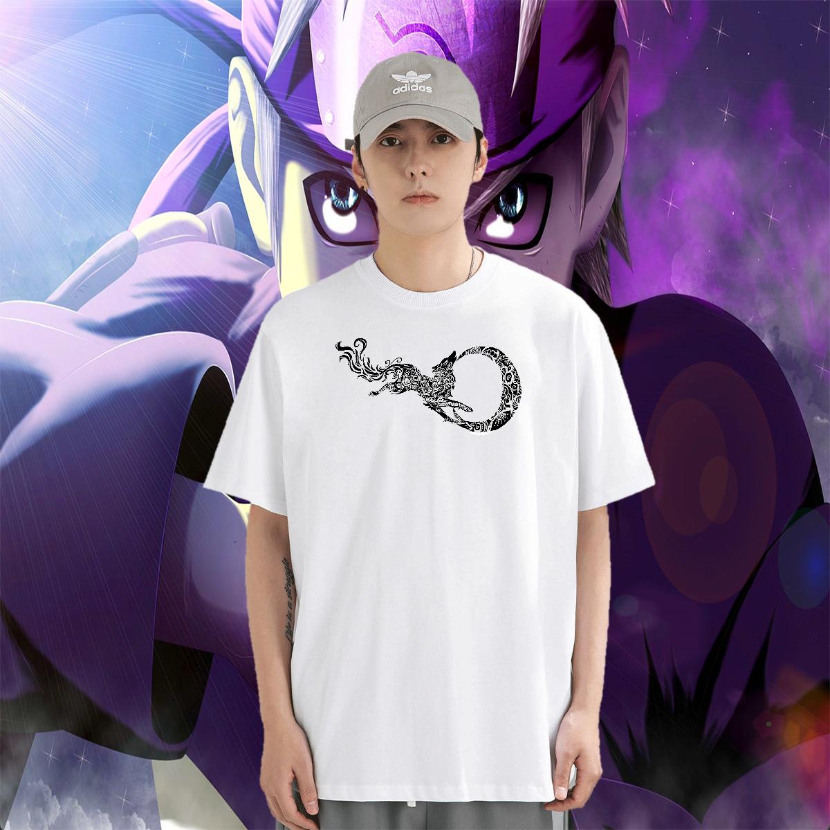 Cool Design Couples T Shirts 230g 100% Cotton Home Outdoor wolf DIY Logo Oversized Crew Neck Fashion Designer T Shirt For Man Tops Shirt