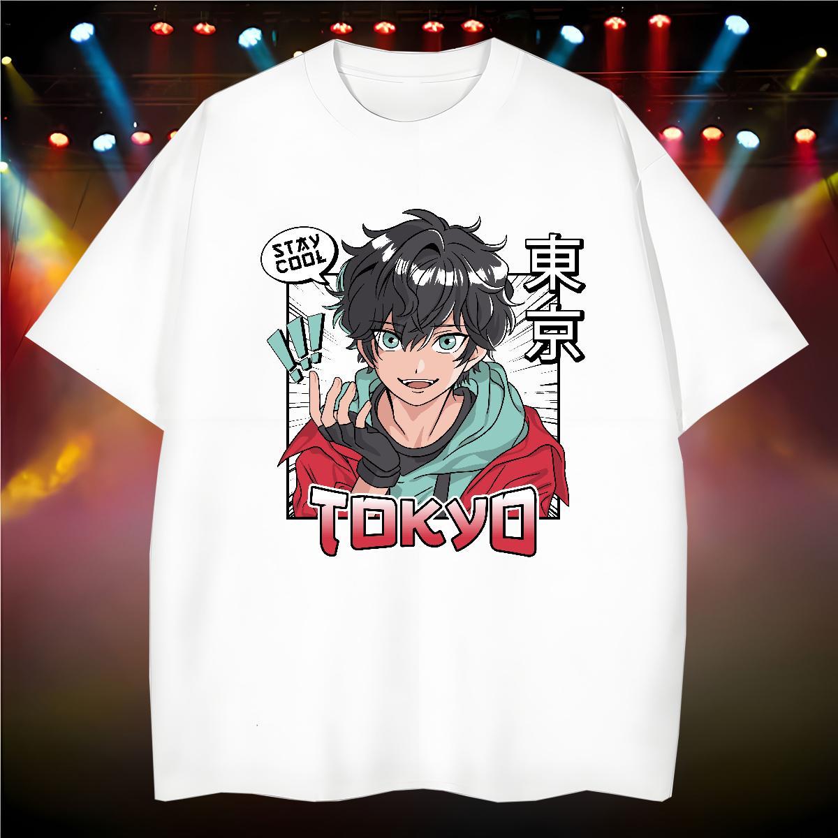 Mens T Shirts 230g 100% Cotton painting Casual Breathable Crew Neck Plus Size Cartoon Men Clothes T-Shirt Classic Wholesale Top Tees