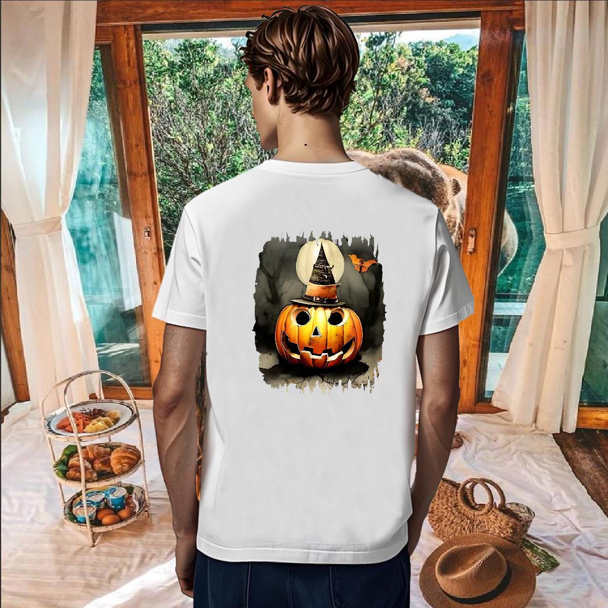 Designer Fashion T Shirt For Man 230g 100% Cotton pumpkin Street Casual Tees Breathable Crew Neck Free Shipping Men Tshirts Customized Print