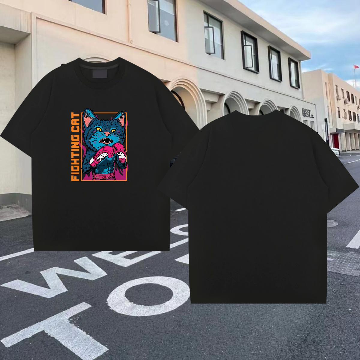Stylist T Shirt For Man 230g Cotton letter Home Outdoor Tees Shirts Crew Neck Breathable Designer Tshirts Custom Cartoon