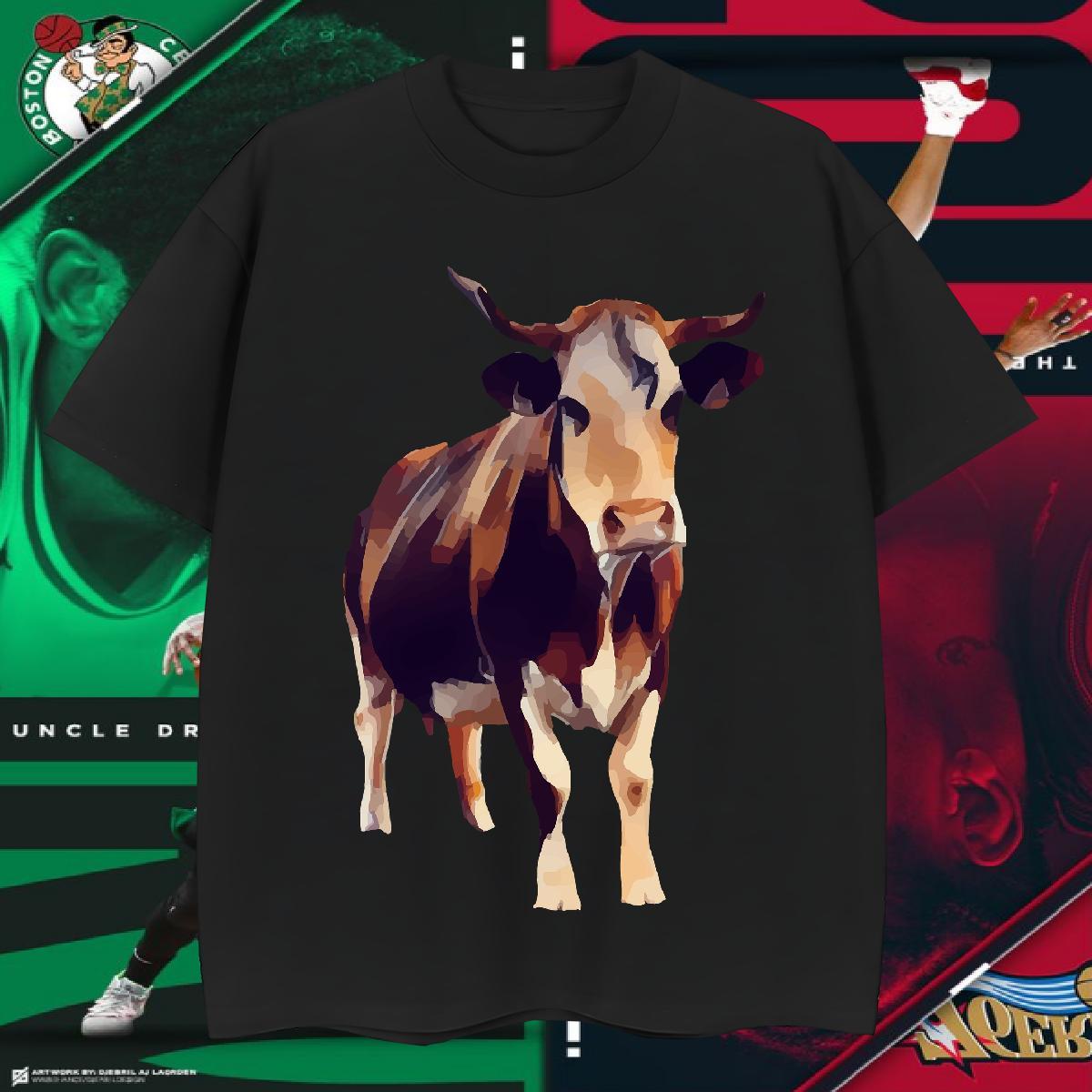 Brand Men Tees 230g Pure Cotton cow Men T Shirts Anime Printing Street Short Sleeve O-Neck DIY Printed Classic Casual Tops