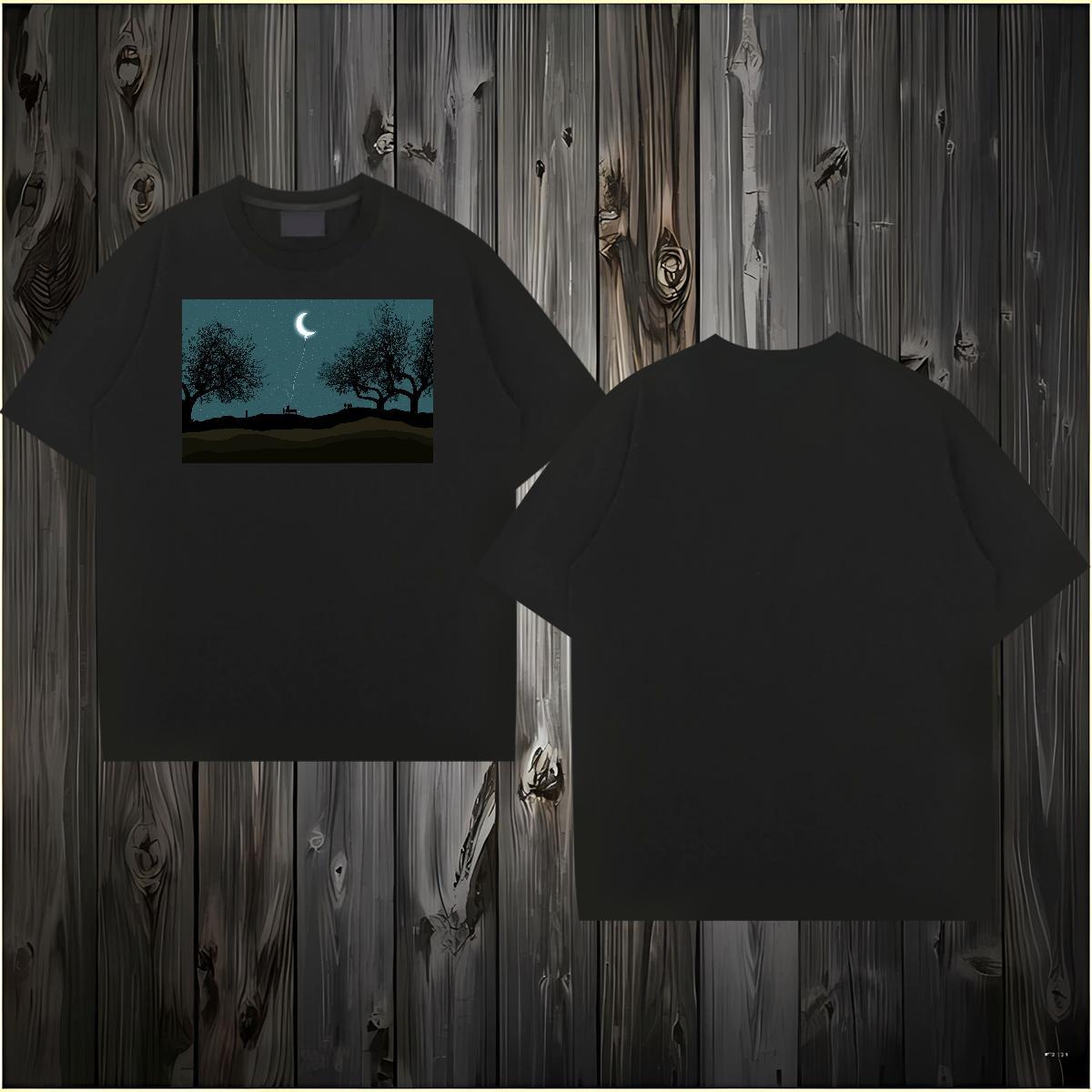 Brand T Shirts Men 100% Cotton 230g tree Casual Beach Tees Shirts Breathable Short Sleeve Classic Tshirts Floral Print