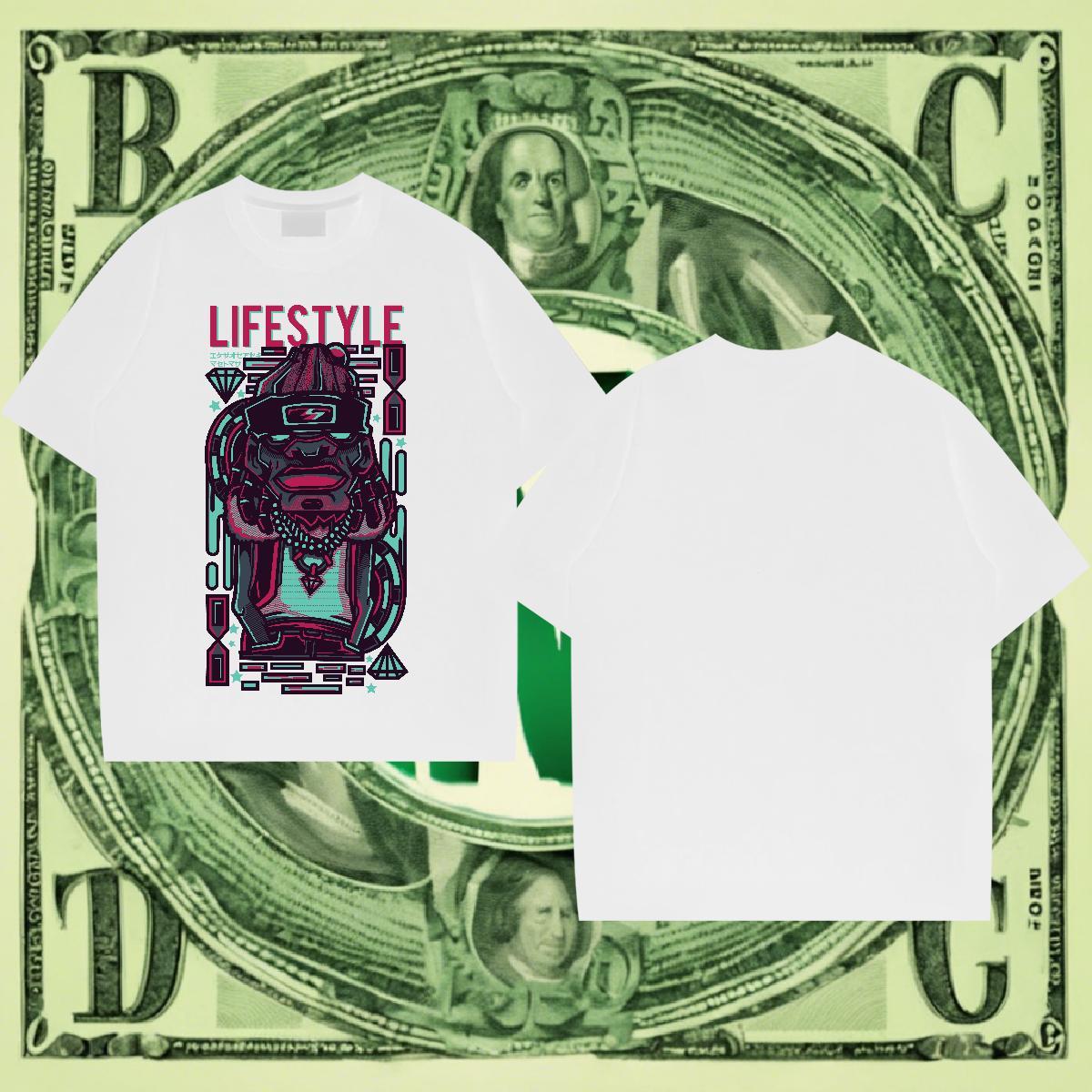 TOP Quality Men Tops Tees 230g 100% Cotton Sport ET Oversized Pure Cotton 2024 New T-Shirts Tshirts