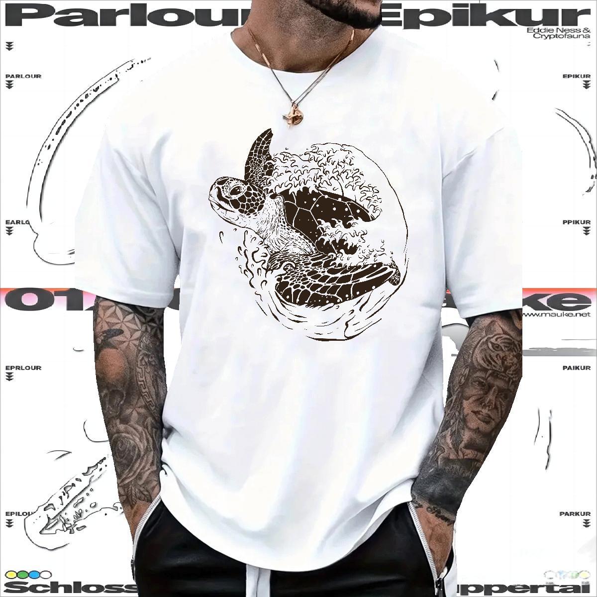 Fashion Casual T-Shirts for Men 100% Cotton 230g Summer Casual Clothes Crew Neck Breathable Classic Men Tops Tees DIY Printed