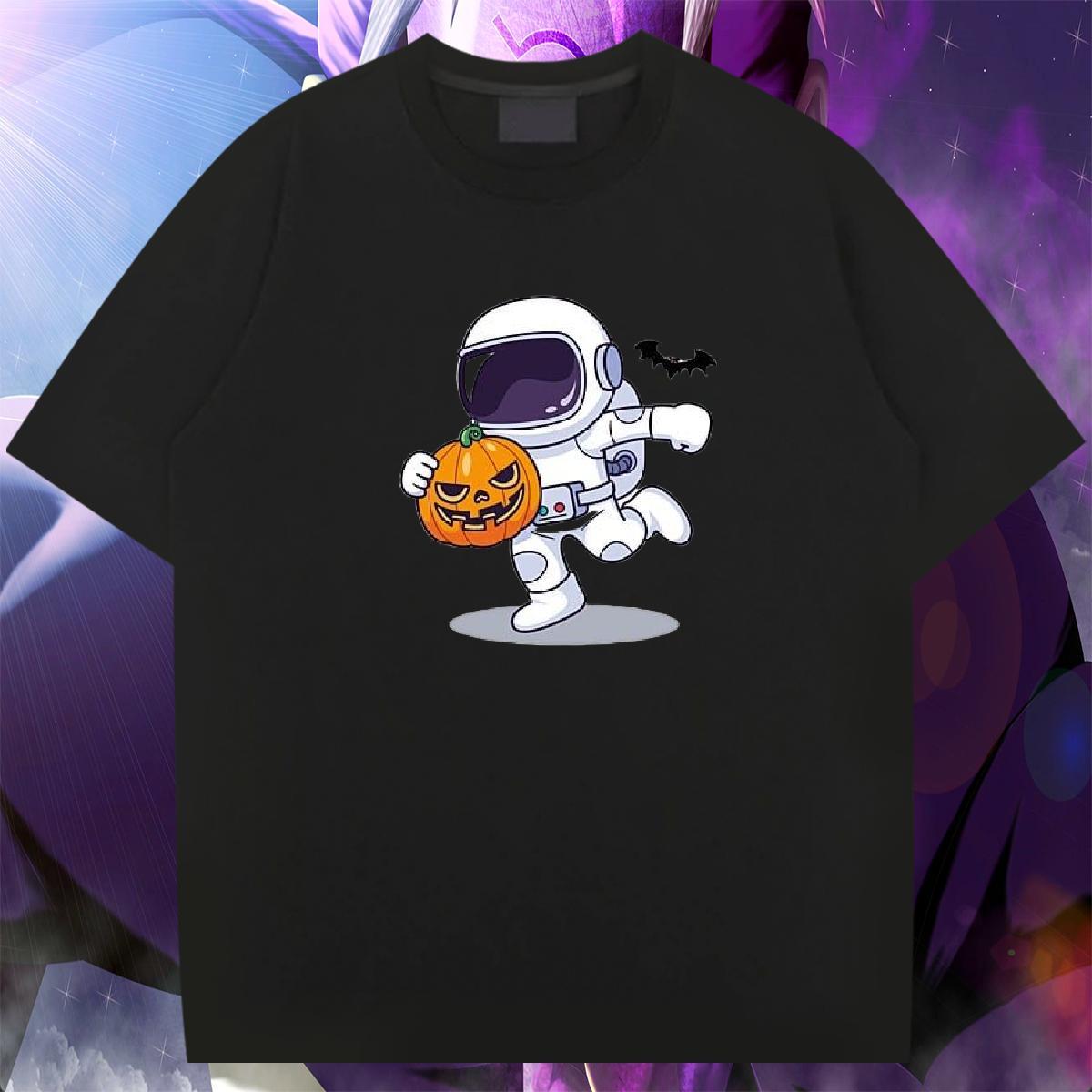 Loose Fit Mens Tshirts 230g Cotton Casual Daily Wear Cartoon Printing L-4XL Breathable Brand Mens T Shirts Tees Shirts