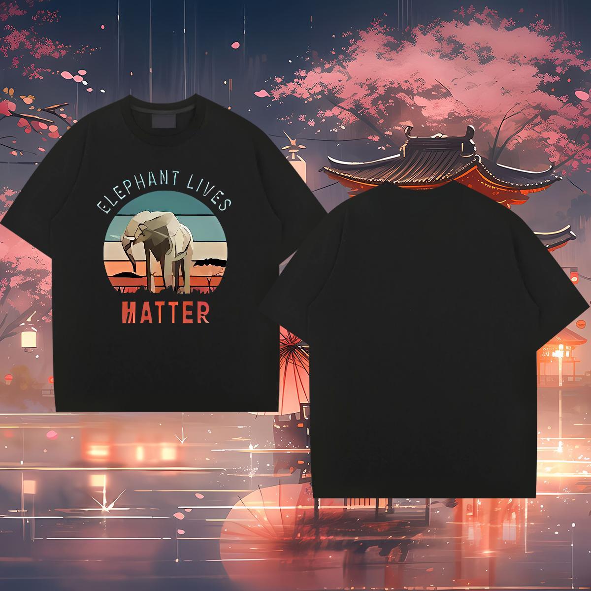 Classic T shirt 230g 100% Cotton Elephant Casual Tshirts Pure Cotton Free Shipping Men Tops Tees DIY Logo Oversized