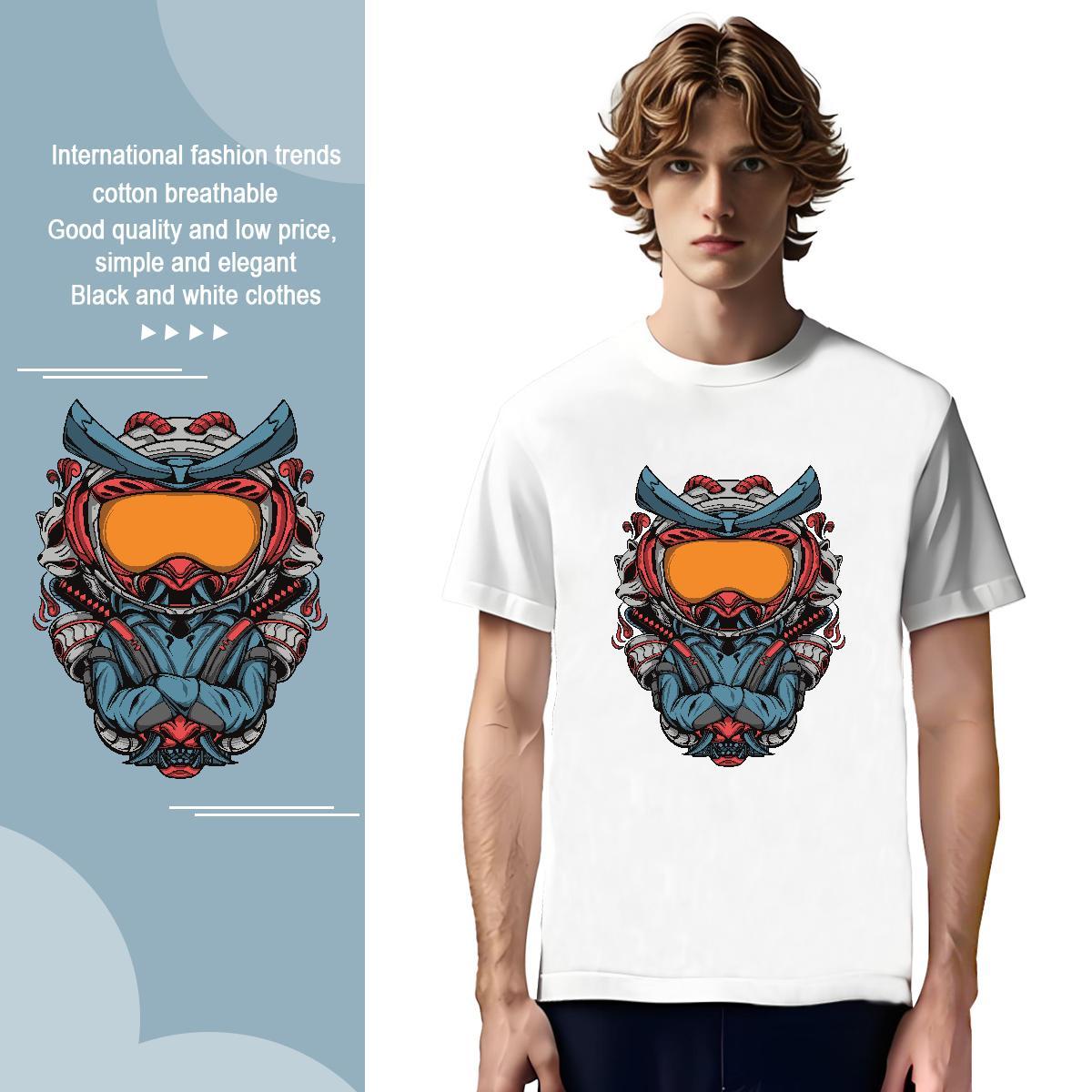 T-Shirts 230g Cotton universe Daily Outfit Crew Neck Breathable Custom Printing Couples T Shirts Classic Casual High Quality Tshirts