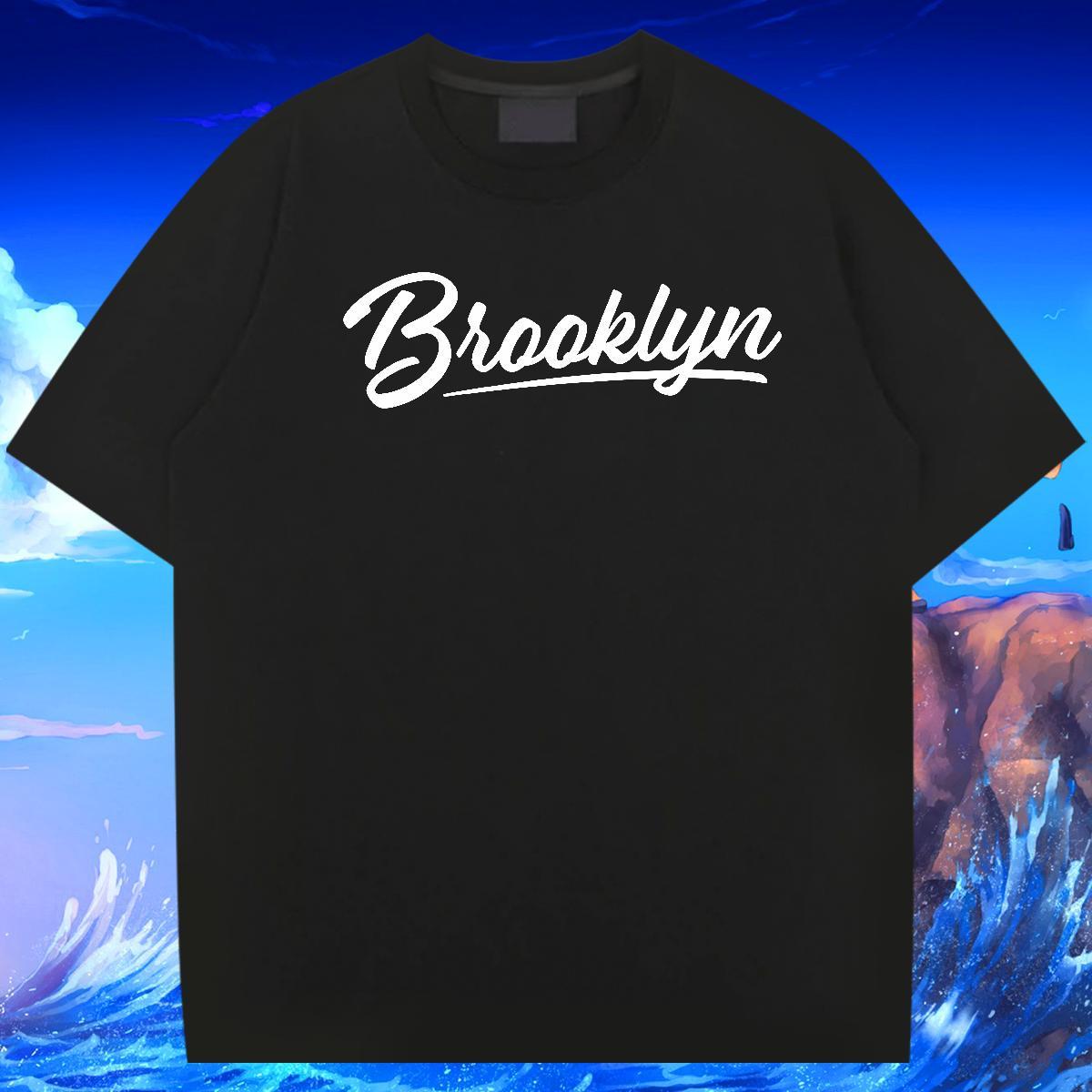 High Quality Men Tees 230g Pure Cotton Street Brooklyn Anime Breathable Soft Fashion T-Shirts for Men Tshirts