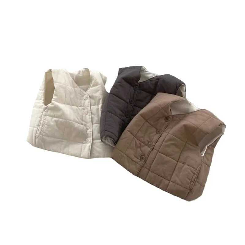 Childrens clothing for winter and autumn new cute vests for children waist jackets for newborns sleeveless jackets for girls and boysW240724