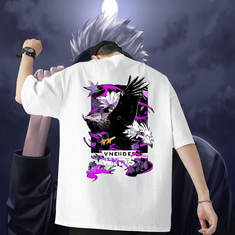 Free Shipping Man T Shirts 230g Cotton eagle Street Tshirts Crew Neck High Quality Men Tops Tees Plus Size Custom