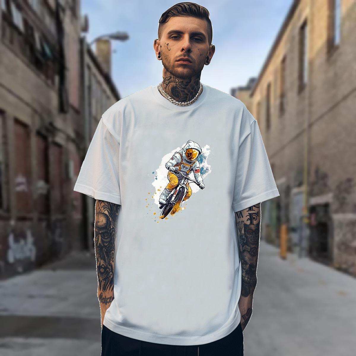 T-Shirts 230g Pure Cotton universe Hip Hop Street Crew Neck Breathable DIY Tshirt for Man Woman New Designer Tops Shirt