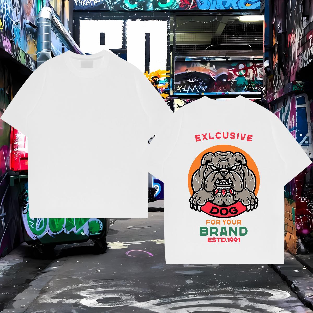 Customized T Shirt For Man 230g Pure Cotton Casual Beach Wear Breathable Short Sleeve Cool Design Men Tshirts Custom Printed