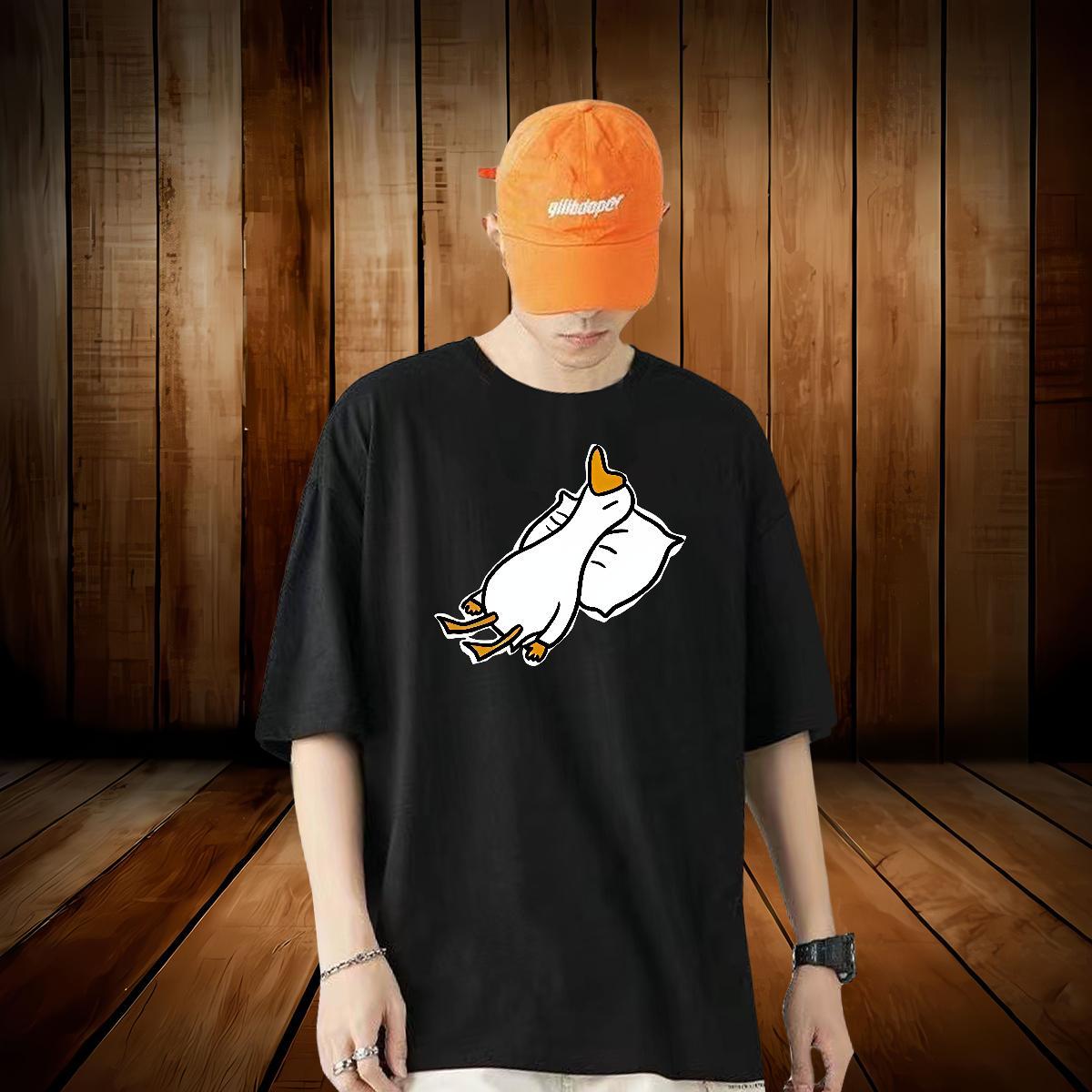 DIY Customized Men T Shirts 100% Cotton 230g duck Casual Beach Tees O Neck Short Sleeves Loose Tshirts DIY Printed