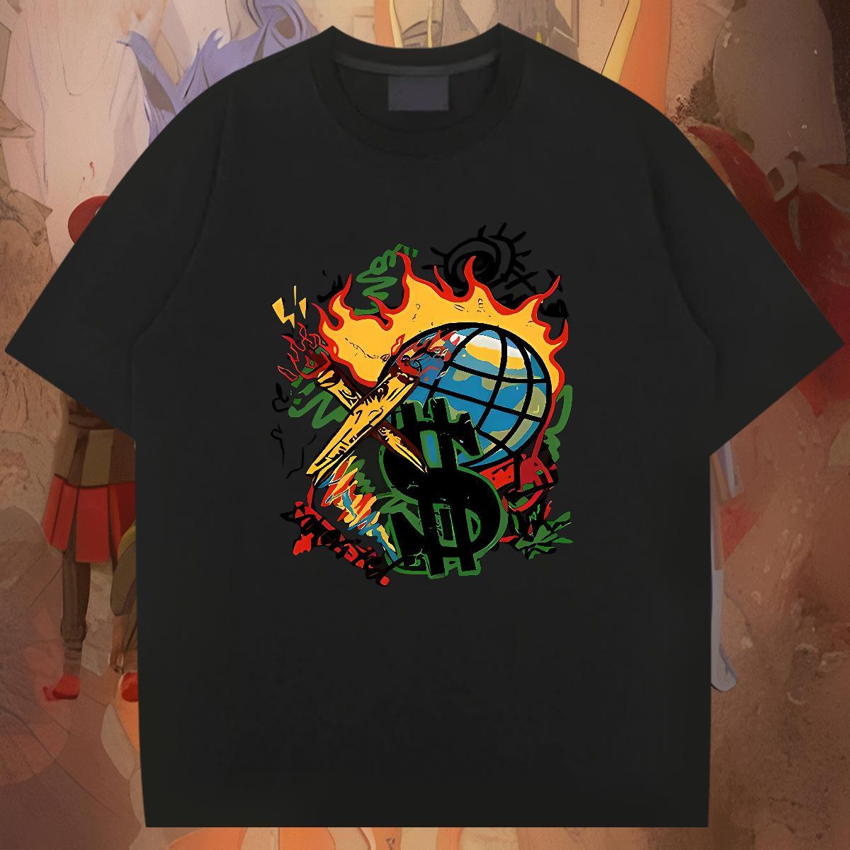 Popular Couples T Shirts 230g Cotton Hip Hop star Plus Size Custom Breathable Soft Designer Fashion Man T Shirts Polos