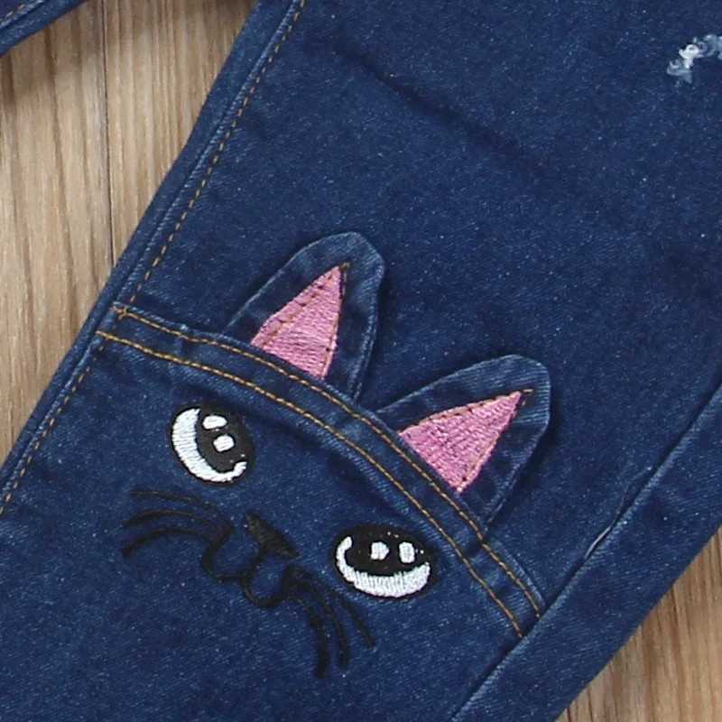 IENENS Skinny Jeans Girls Denim Pants Kids Clothes Pencil Pants Baby Casual Stretch Jeans Boot Pants W241227