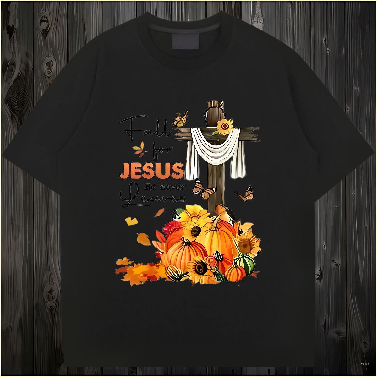 2024 Summer T-Shirts 100% Cotton 230g pumpkin Daily Wear Tees Shirts Breathable Crew Neck Comfortable Tshirts DIY