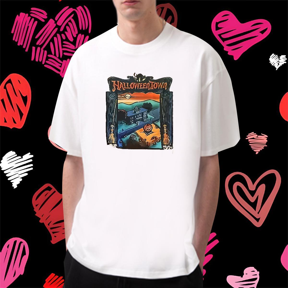 2024 Designer Men T Shirts 230g Cotton halloween Sport Tees Breathable Crew Neck Popular Couples T Shirts Plus Size Custom