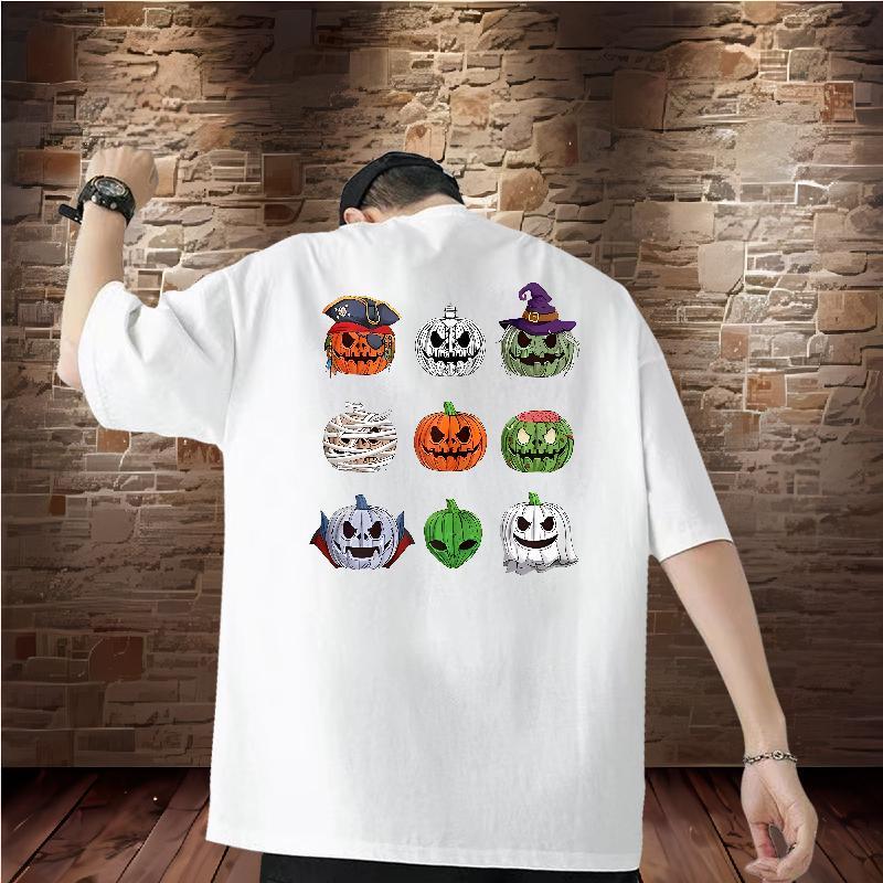 Customized T-Shirts for Men 100% Cotton 230g pumpkin Casual Daily Wear Tees Shirts Crew Neck Popular Tshirts DIY Logo Oversized