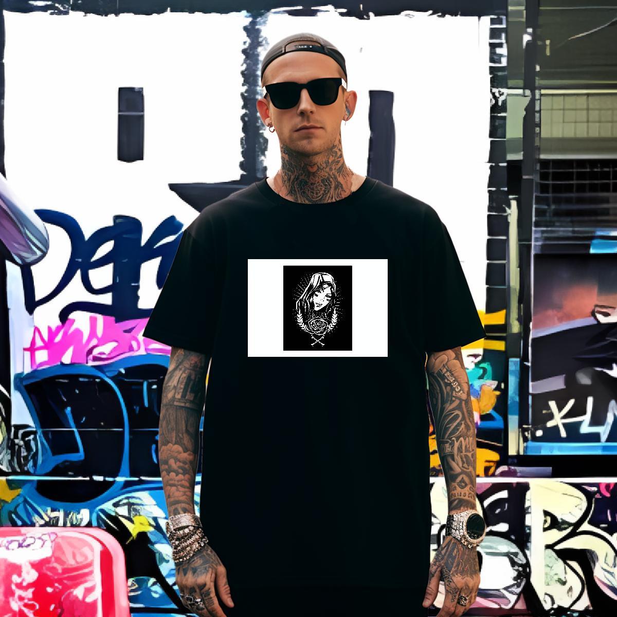 T Shirt For Man 100% Cotton 230g rose Casual Daily Wear Breathable Short Sleeve Custom Big Size Men Tees 2024 Designer High Quality Top Tees