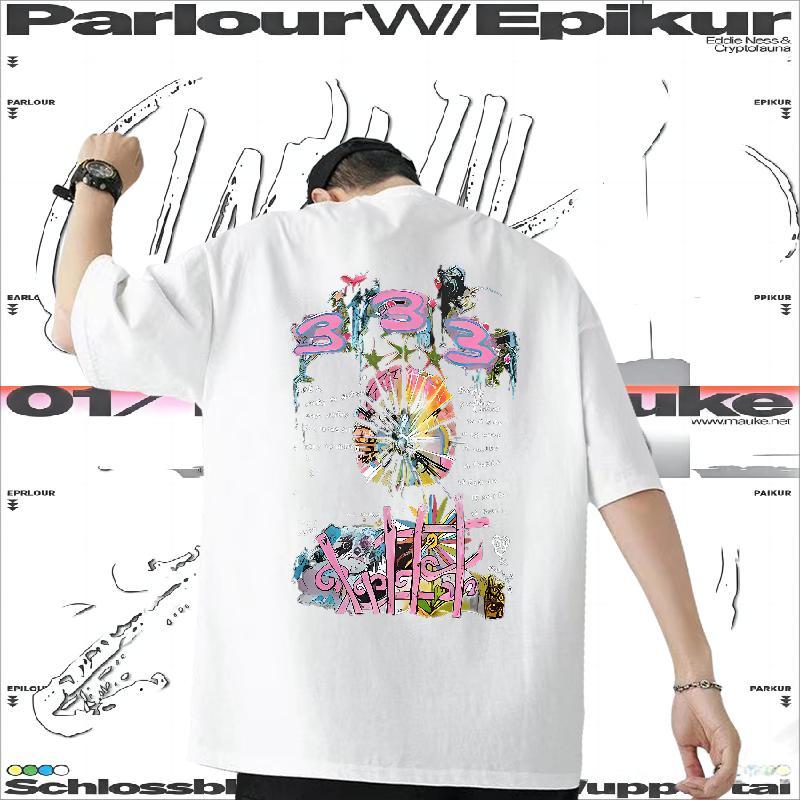 Fashion Designer T-Shirts 230g Cotton cat Hip Hop Clothes Breathable Soft Popular Mens Tshirts Custom Cartoon