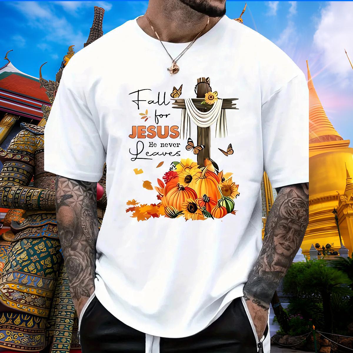 Loose Men Tshirts 230g 100% Cotton pumpkin T shirt Street Breathable Crew Neck Black Oversized Casual New Clothes