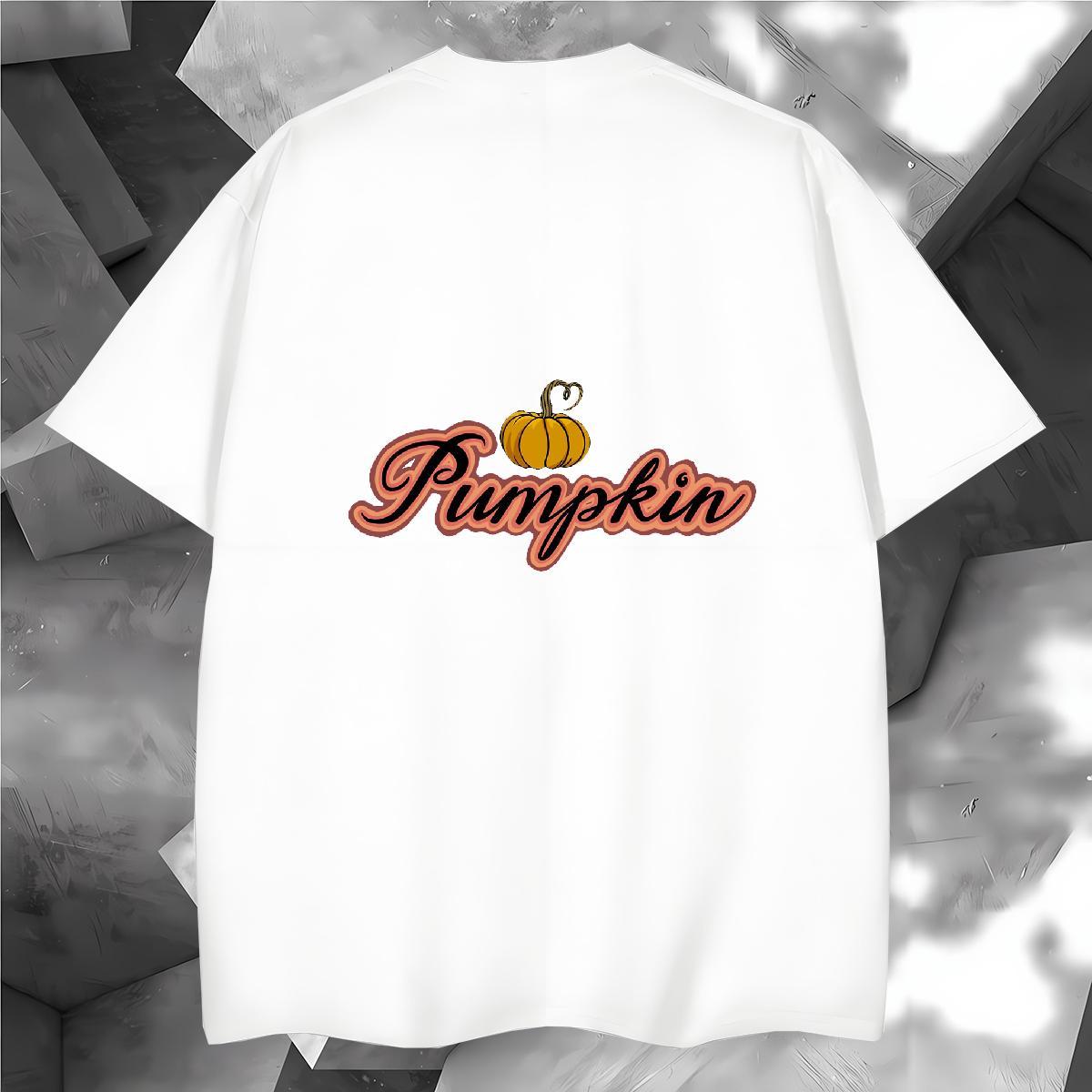 Wholesale T shirt 230g Cotton pumpkin Daily Wear Tees Breathable Short Sleeve Comfortable Tshirt for Man Woman Oversized 3XL 4XL