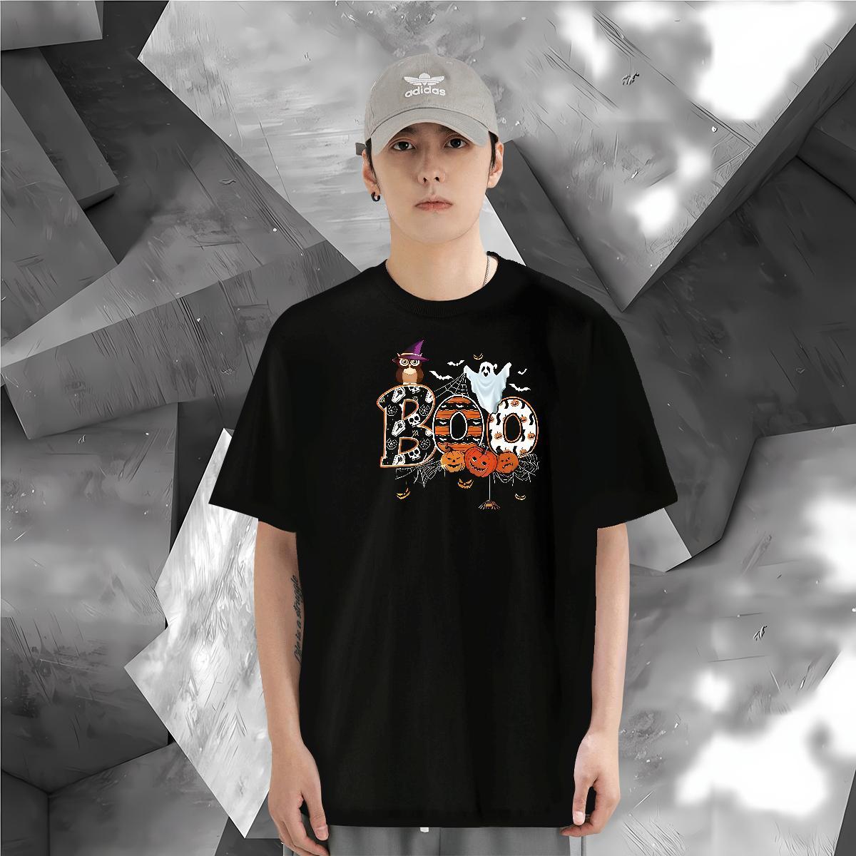 T Shirts Men 230g Cotton halloween Outdoor Breathable Short Sleeve Custom Big Size Tshirt for Man Woman Fashion Design Cool Design Tee Shirt