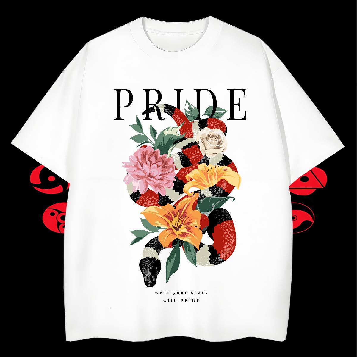 Unisex Men Tshirts 100% Cotton 230g Casual snake Anime Print Breathable 2024 Designer Mens T Shirts Polos