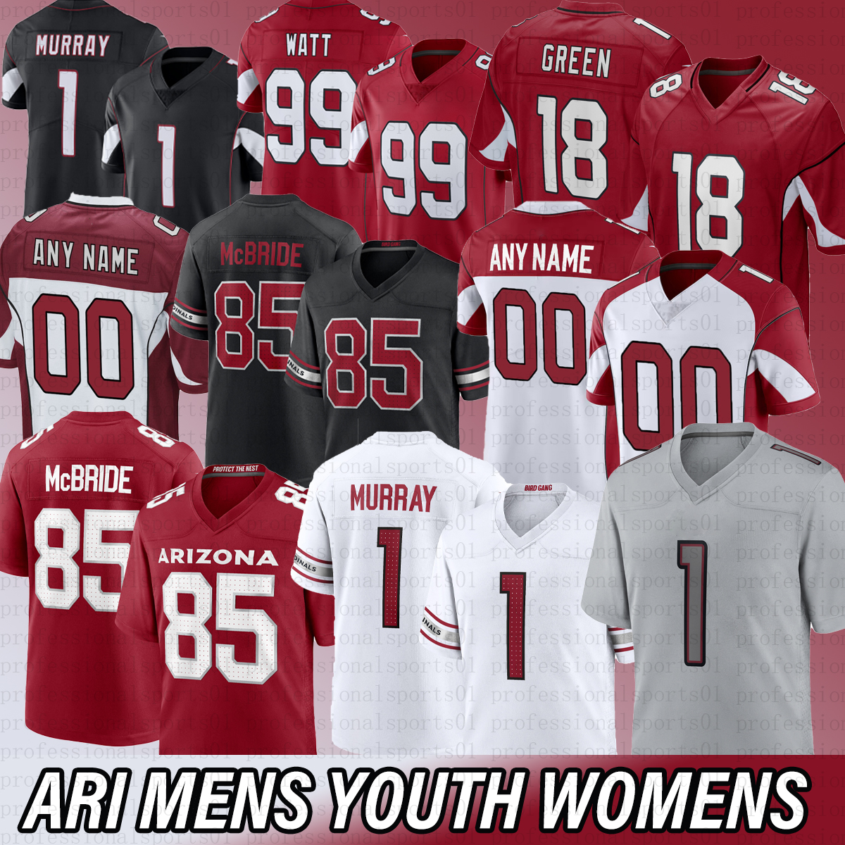 3 Budda Baker jersey 85 Trey McBride 40 Pat Tillman Cardinalss Football Jersey DeAndre Hopkins watt Anquan Boldin Aeneas Williams Andre Baccellia jersey