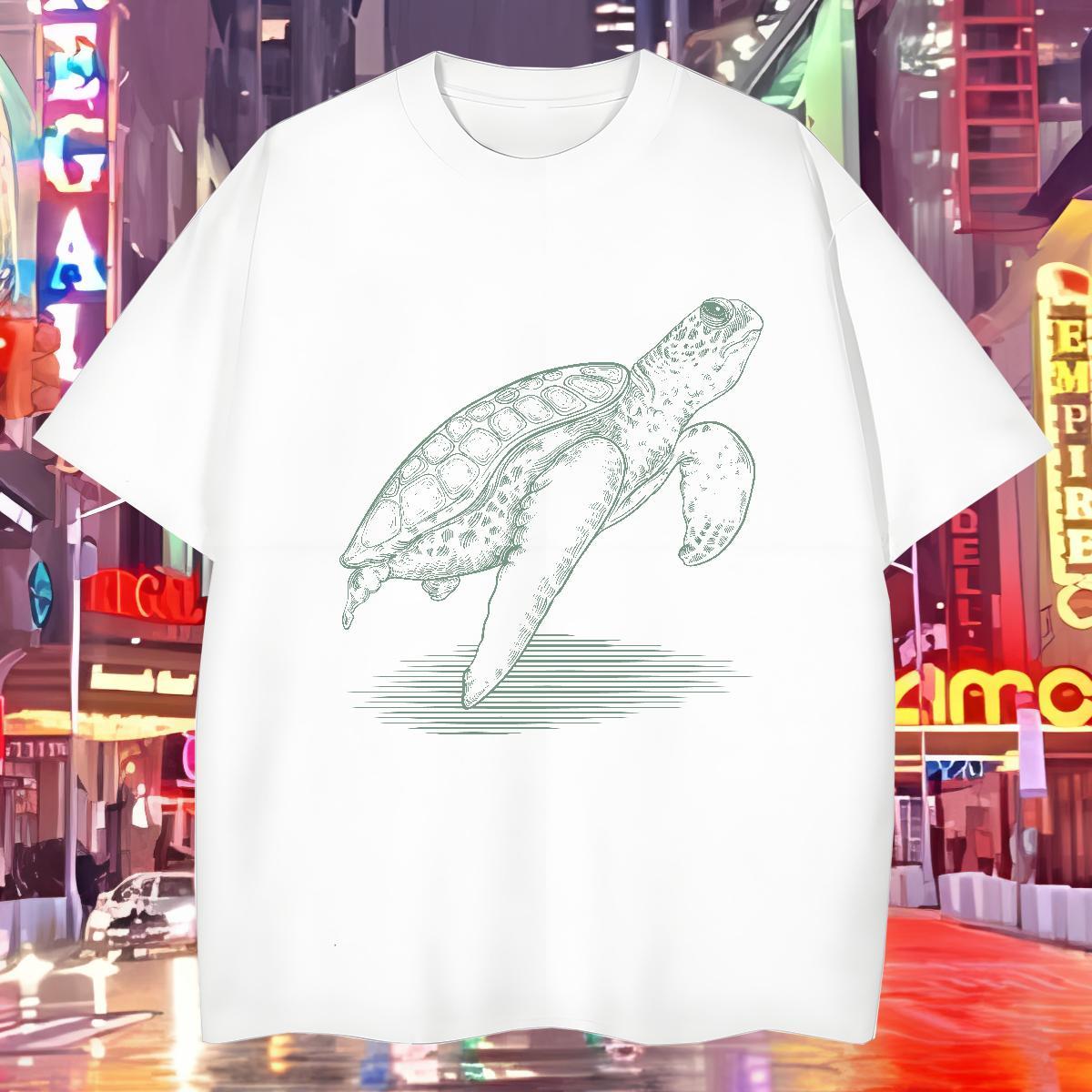 Classic T shirt 230g Cotton tortoise Casual Daily Wear Clothes Pure Cotton Comfortable Mens Tshirts Custom Printing