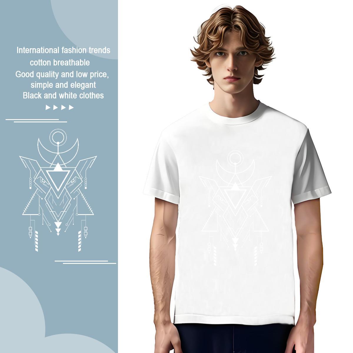 Mens T Shirts 230g Pure Cotton handpainted Daily Wear O Neck Short Sleeves Custom Anime Men Tshirts Free Shipping Loose Fit Tees