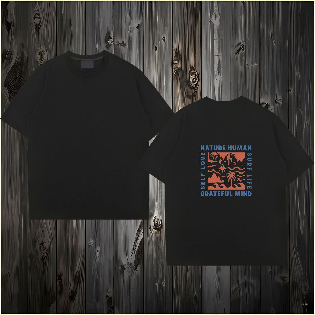 Customized Men T Shirts 100% Cotton 230g tree Anime Printing Street Wear Breathable Crew Neck Designer Men Clothes T-Shirt Cartoon Printing L-4XL