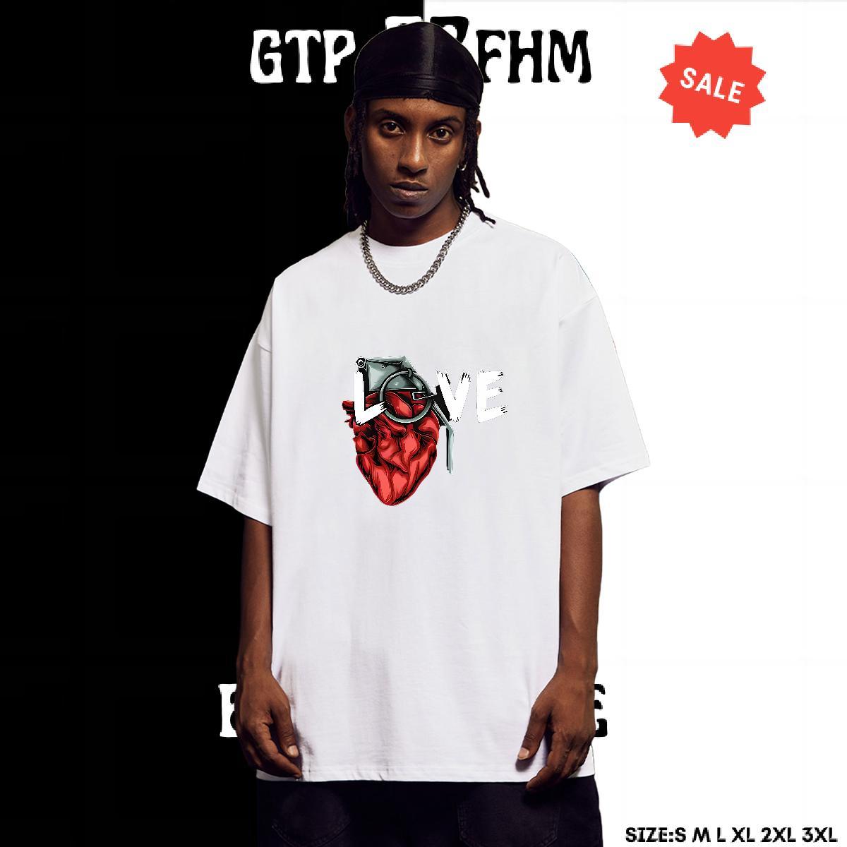 Popular Men Tees 230g Pure Cotton Street Casual letter Anime Crew Neck Breathable Free Shipping T-Shirts Polos