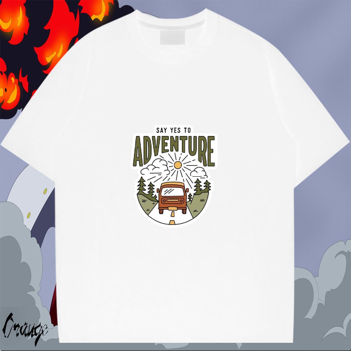 Classic Men Tees 230g Pure Cotton Street car DIY Anime Crew Neck Breathable Fashion Design T-Shirts for Men Tees Shirts