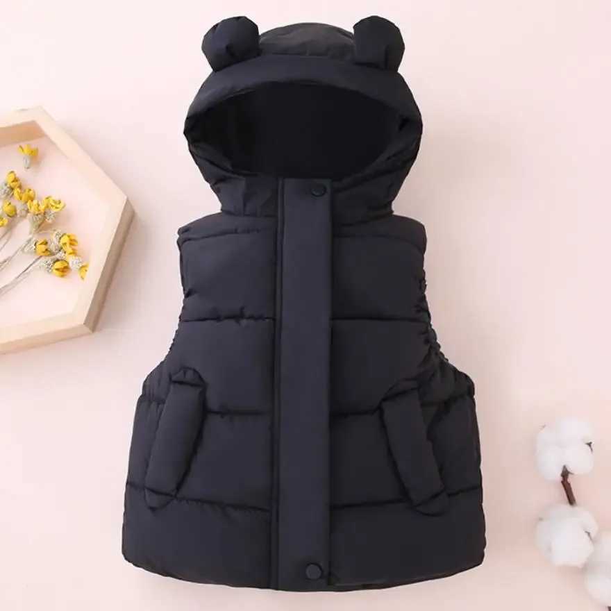 Womens vest childrens sleeveless jacket baby fashion earmuffs mens vest womens toddler clothing jacketW240724
