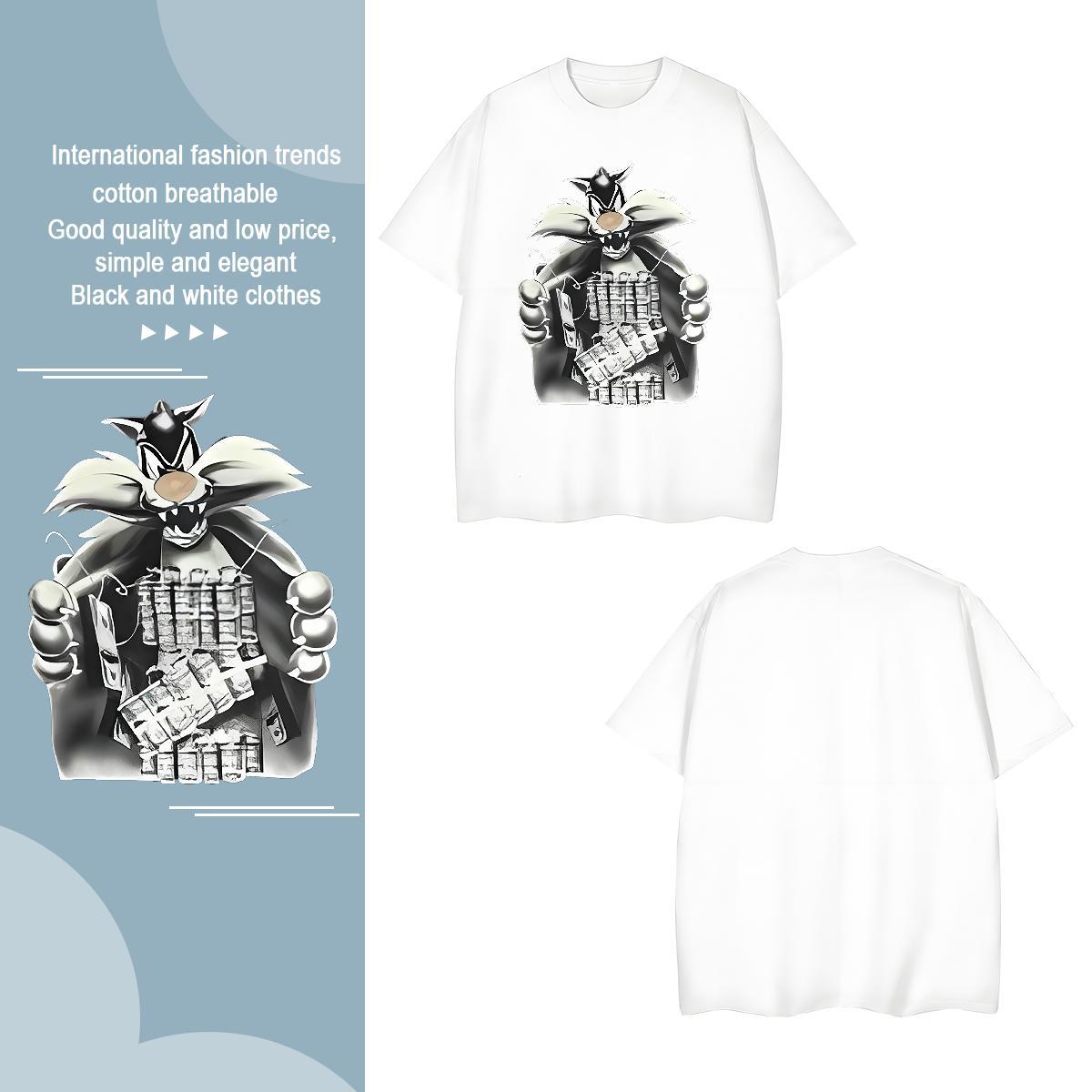 Men T Shirts 100% Cotton 230g cute Street Wear Breathable Soft Customized Tshirt for Man Woman 2024 Popular Tops Tees