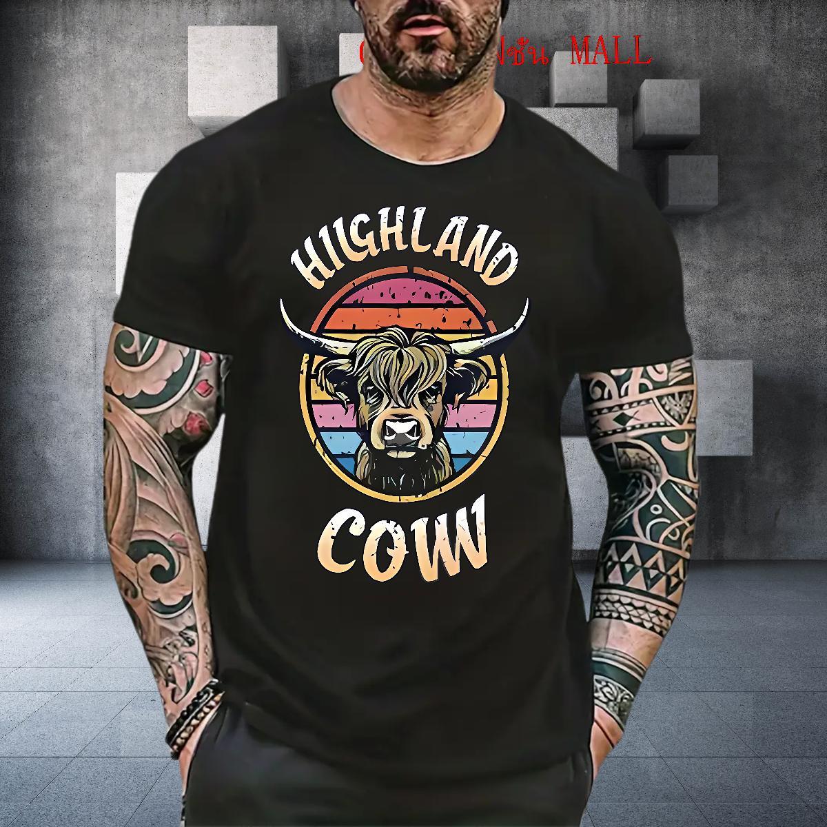 Custom T-Shirts 230g 100% Cotton cow Street Clothes O-Neck Short Sleeve Cool Design Mens Tshirts Plus Size Cartoon