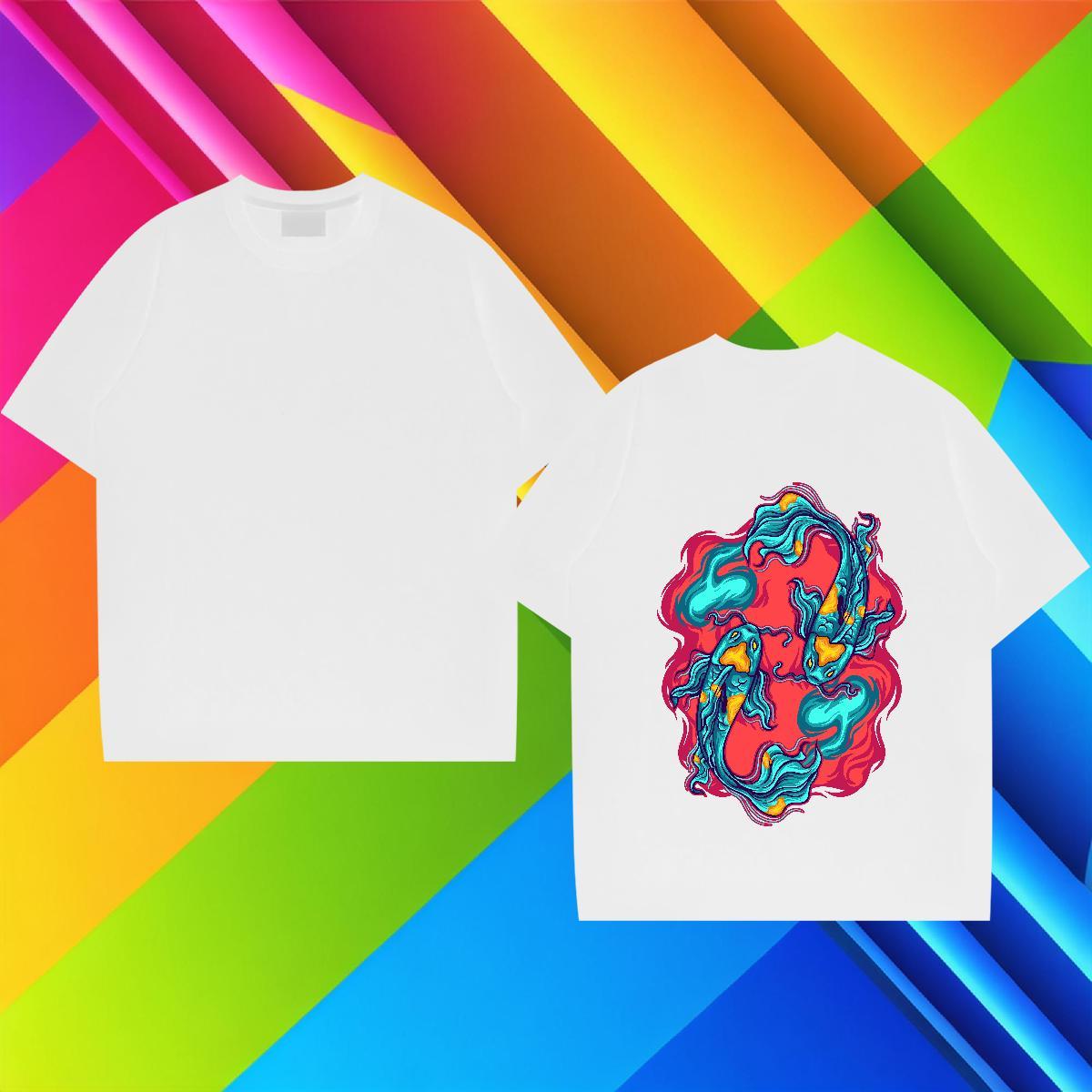 Customized Man T Shirts 100% Cotton 230g Spring Summer Clothings Breathable Short Sleeve Wholesale Men Clothes T-Shirt DIY Printed