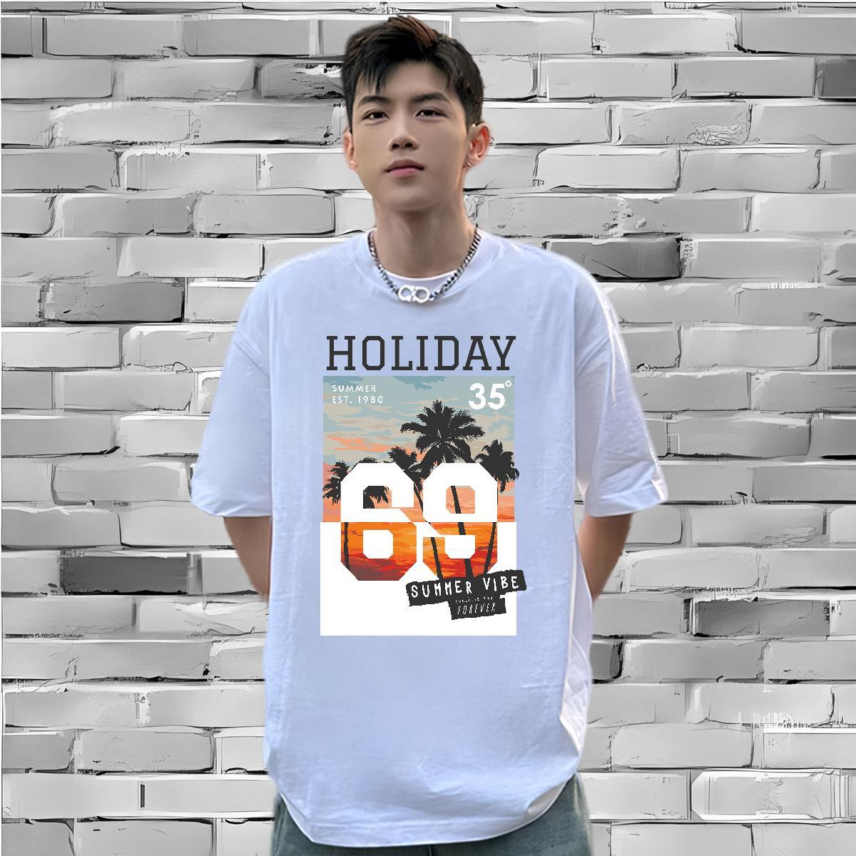 Designer Fashion T-Shirts 230g Cotton tree Street Wear Breathable Crew Neck Cool Tshirts DIY Logo Oversized