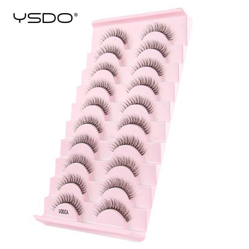 5/10 Eyelash 3D Natural False Eyelash Fluffy Soft Short Lash Wispy Natural Eyelash Extension Makeup Tool W240803